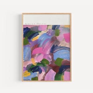 Original abstract picture, painting hand painted living room, modern art, acrylic painting, colorful murals, colorful art, yellow, blue, pink