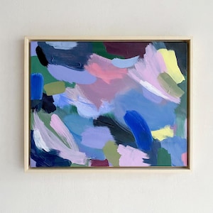 Original abstract picture including shadow gap, painting hand-painted living room, modern art, colorful mural, colorful art