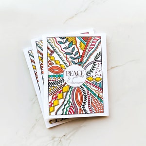 Peace & Patterns Coloring Book | Adult Coloring Book | 20 Pages | Free Shipping | Coloring Book Gift