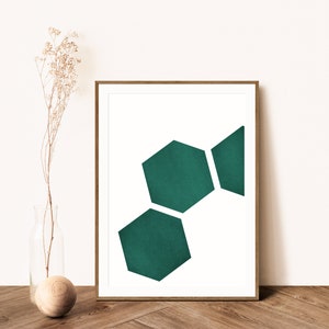 Geometric Green Printable Wall Art | Instant Download Art | Green Wall Decor | Abstract Wall Art | Modern Contemporary Art | Business Art