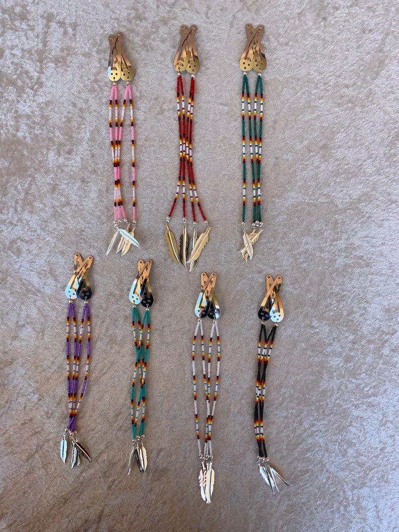 Native Beaded Hair Clips Etsy