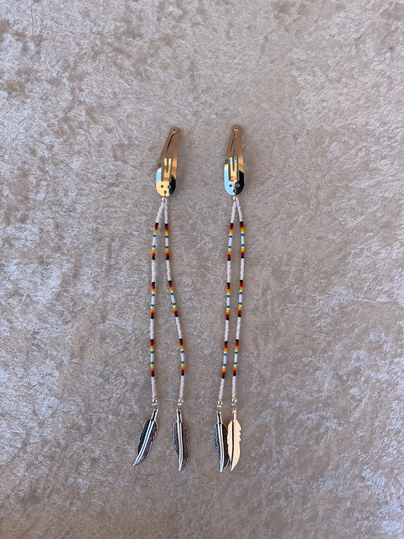 Native Beaded Hair Clips Etsy