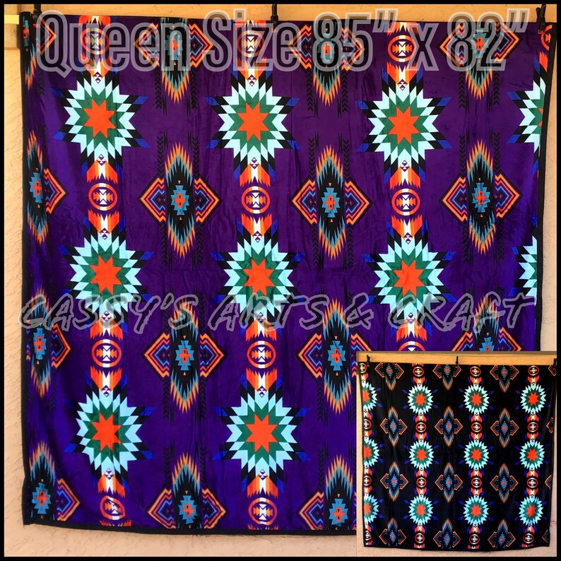 Southwest Queen Size Star Blankets Etsy