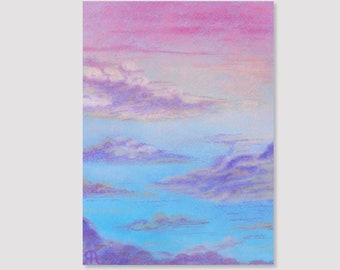 Purple Sky Painting Etsy Purple Sky Painting Etsy