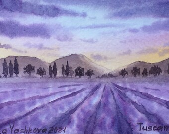 postcard A6 Tuscany