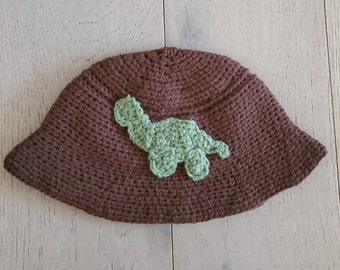 Crochet Dinosaur Bucket Hat