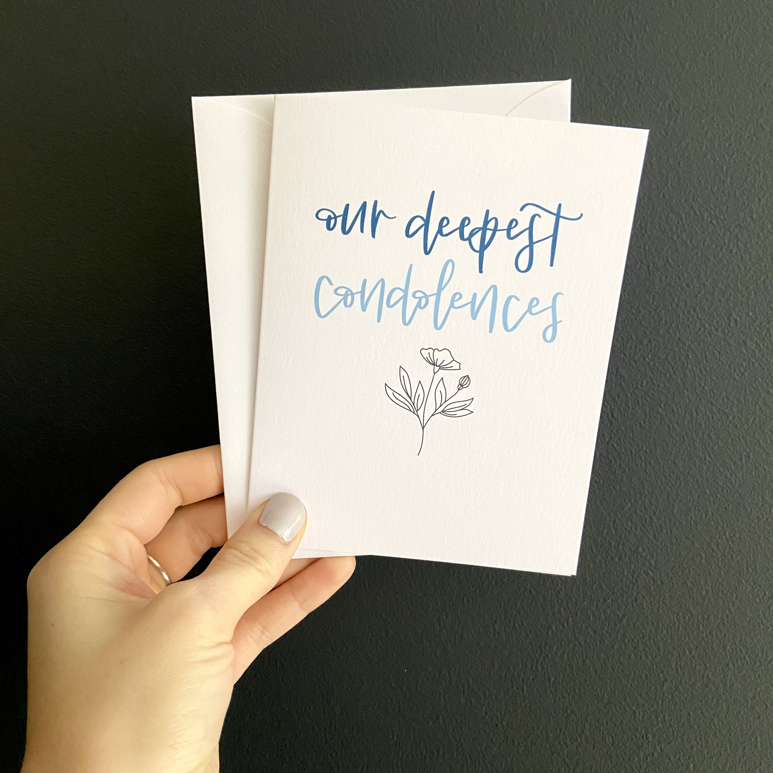 My Deepest Condolences Card Sympathy Card Bereavement Card | Etsy