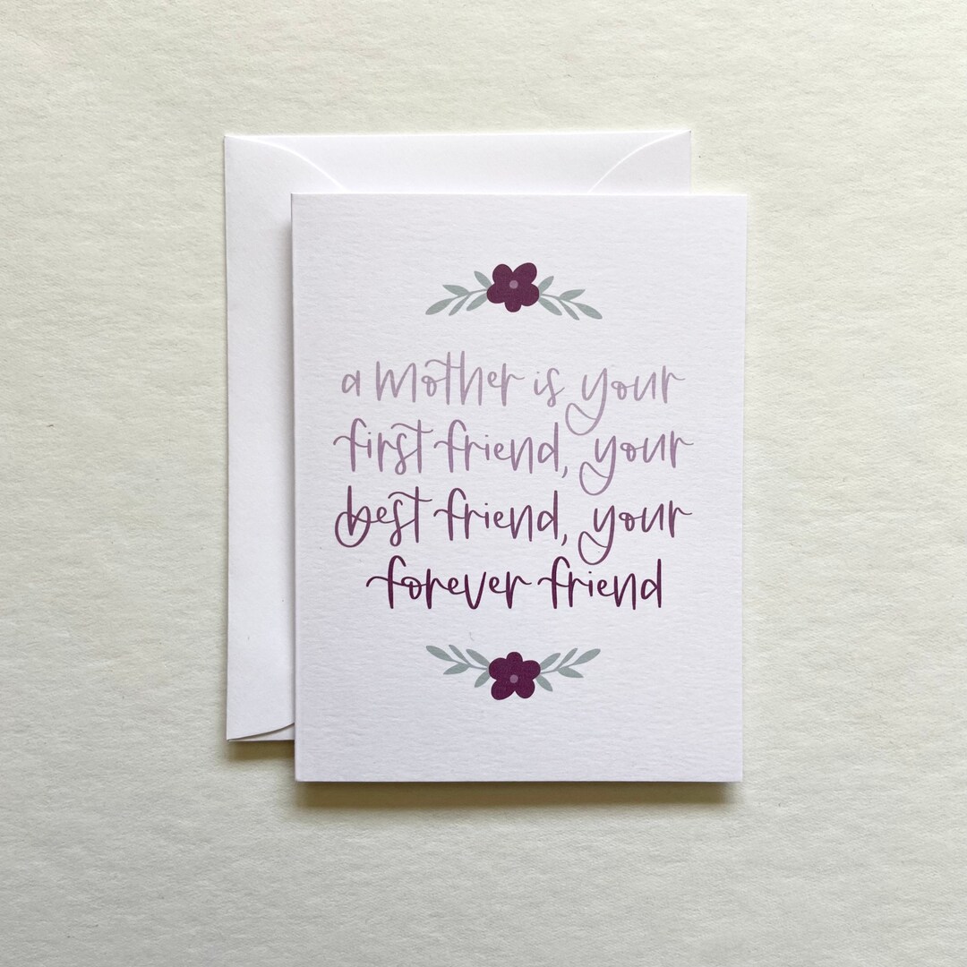 Mother's Day Card Mother's Day Best Friend Quote - Etsy