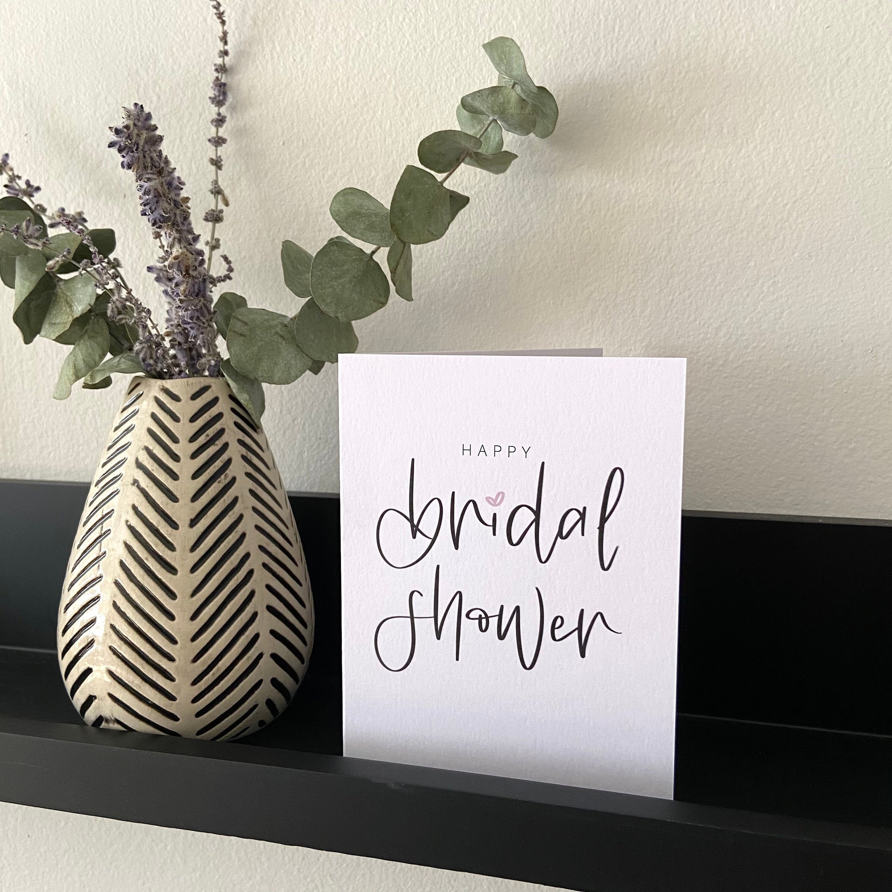 Happy Bridal Shower Card Wedding Shower Card Personalized Etsy