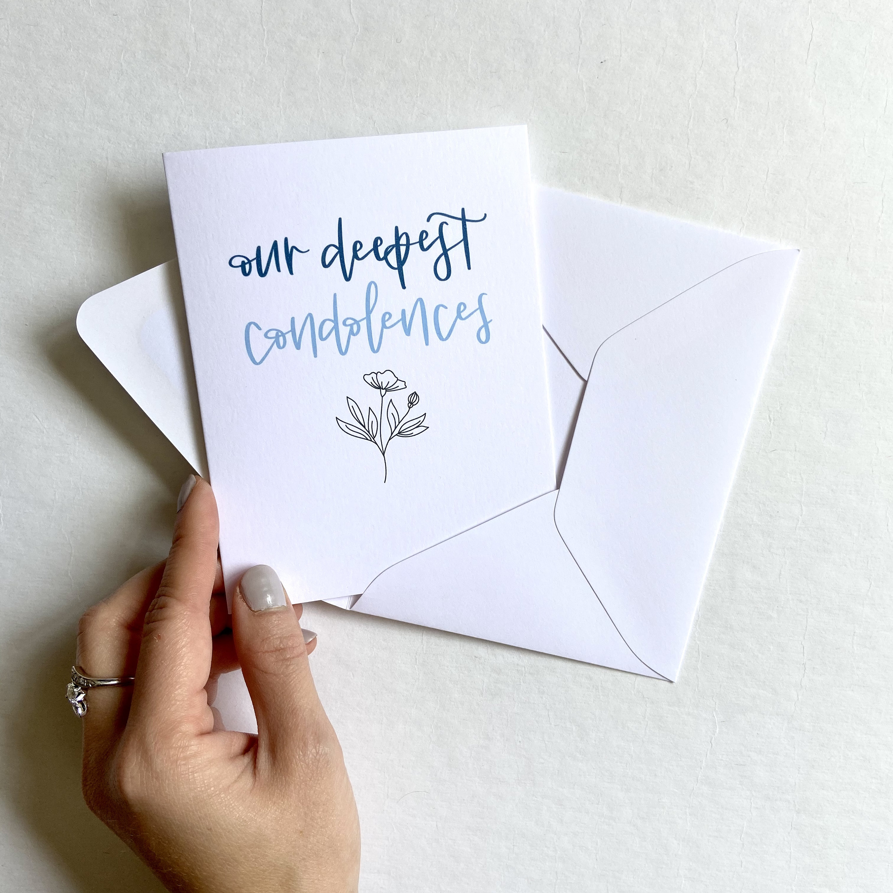 My Deepest Condolences Card Sympathy Card Bereavement Card | Etsy