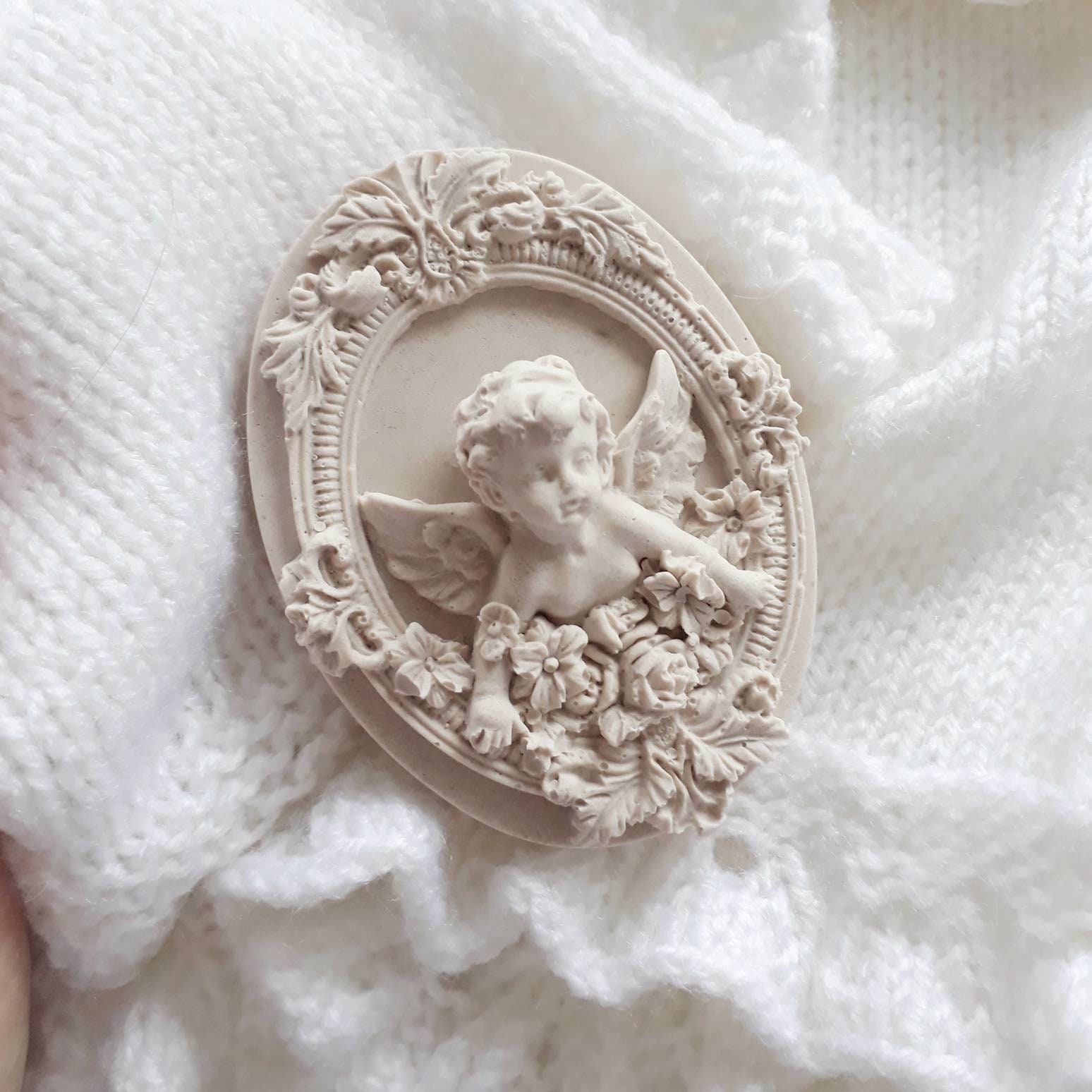 Angel statuette plaster angel the angel vintage decor Etsy