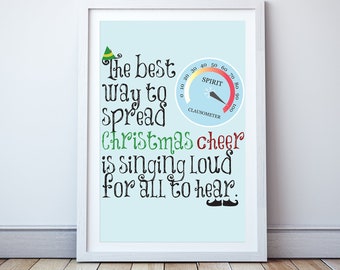 Best Way to Spread Christmas Cheer - Minimal print, film quote, classic movies