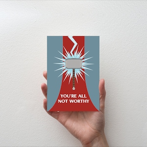 Jullie zijn allemaal niet waardig - Movie Quote Minimal Greetings Card
