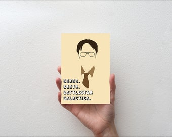 Bears, Beets - Movie Quote Minimal Greetings Card