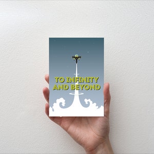 To Infinity - Movie Quote Minimal Greetings Card