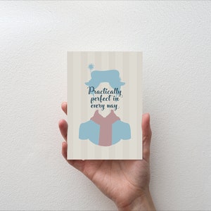 Praktisch perfect - Film Quote Minimal Greetings Card
