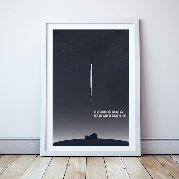 Do not go gentle into that good night - Minimal print, film quote, classic movies