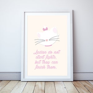Ladies don&#39;t Start Fights - Minimal print, film quote, classic movies