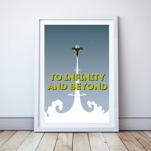 To infinity - Minimal print, film quote, classic movies