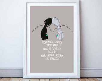 More good women have been lost to marriage - Minimal print, film quote, classic movies