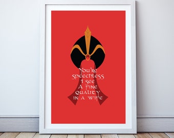 You're speechless i see, a fine quality in a wife - Minimal print, film quote, classic movies