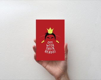 Off with their Heads - Movie Quote Minimal Greetings Card