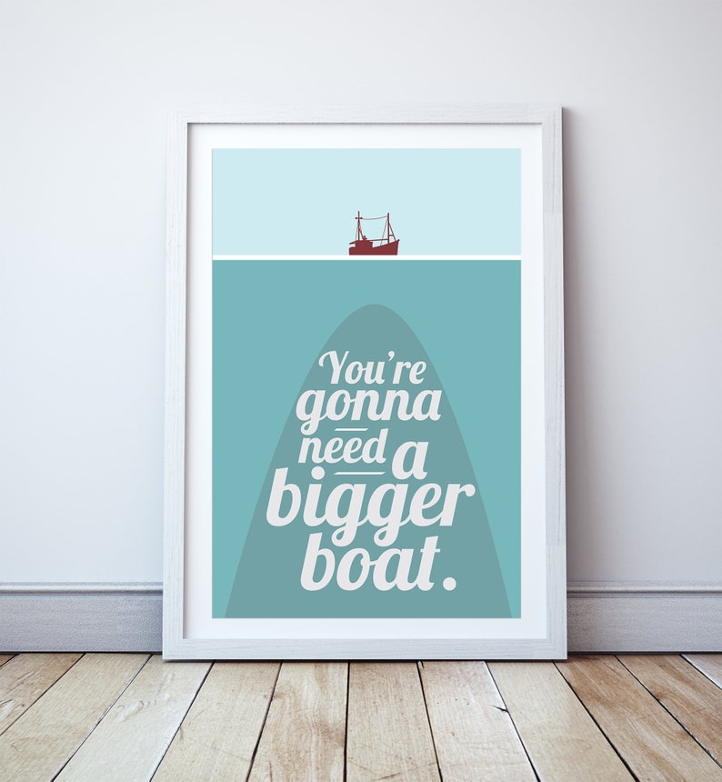 You re gonna need a bigger boat minimal print film etsy