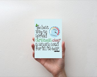Best way to spread Christmas Cheer - Movie Quote Minimal Greetings Card