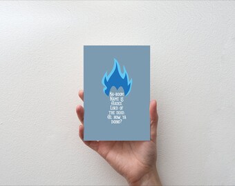 Ba-boom name is Hades, Lord of the dead  - Movie Quote Minimal Greetings Card