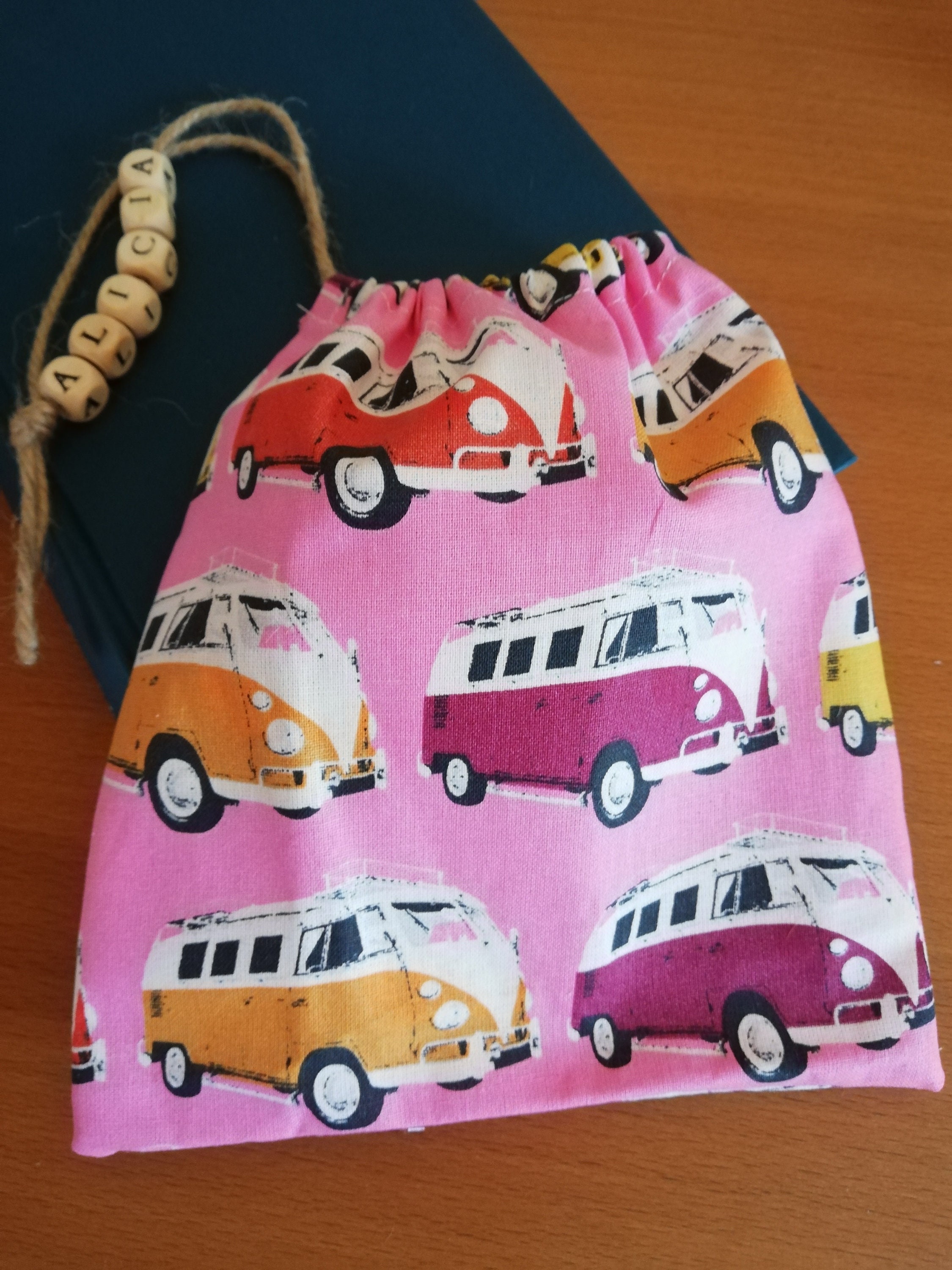 Personalized Gift Bag Gift Bag Gift Bag Reusable Bus Pink Etsy