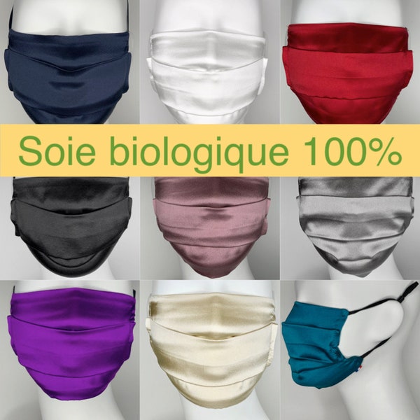 100% soie biologique ,Masque en soie