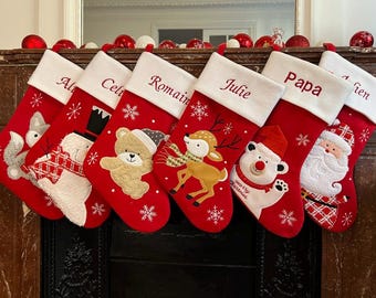 Personalized embroidered Christmas stocking / Personalized Christmas stocking / Christmas boot / Individual bestickter Weihnachtsstrumpf