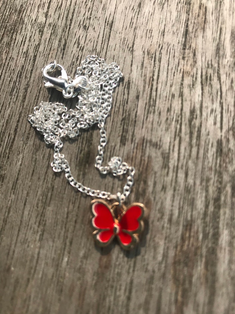 Red Butterfly Necklace