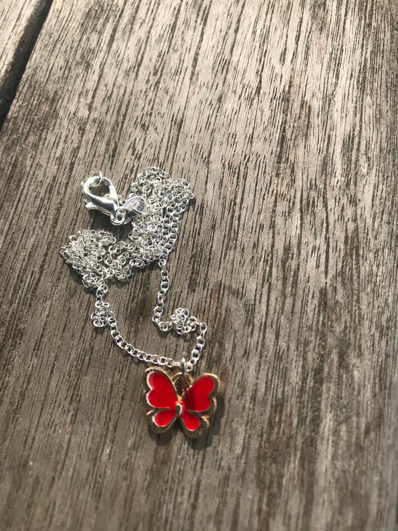 Red Butterfly Necklace
