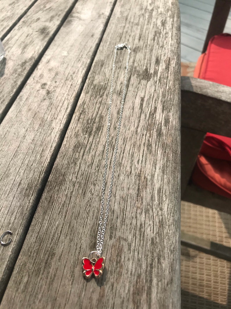 Red Butterfly Necklace