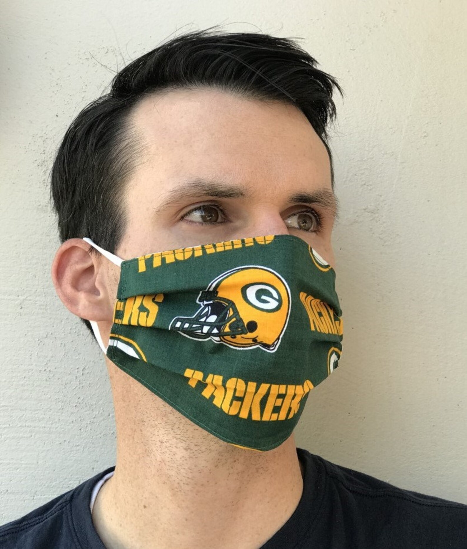 Face Mask Green Bay Packers DoubleSided Print Football Fan Etsy