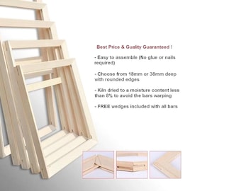 Pine Wood Canvas Stretcher Bars: Easy Assemble, No Glue