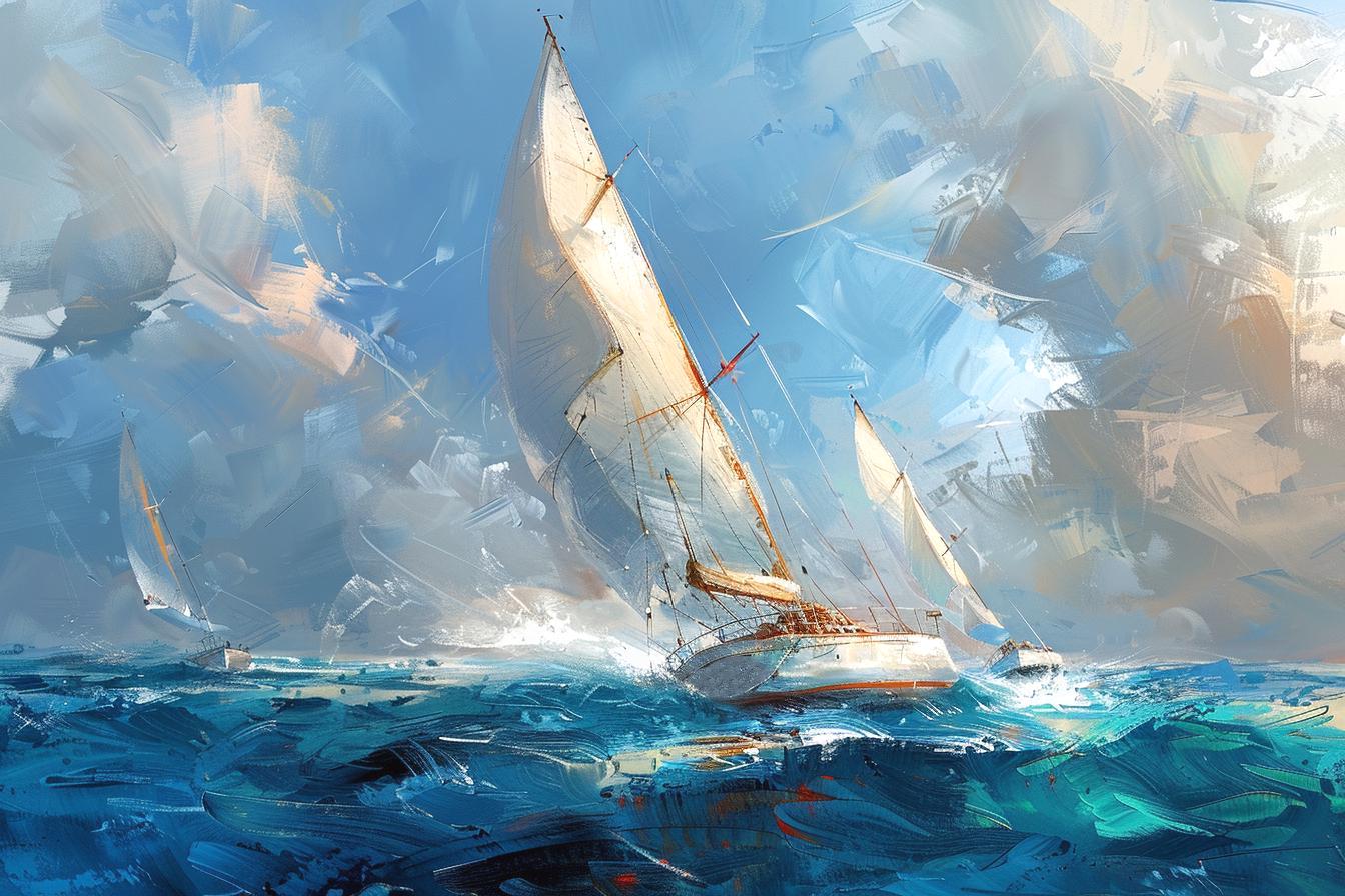 Yacht painting - Etsy 日本