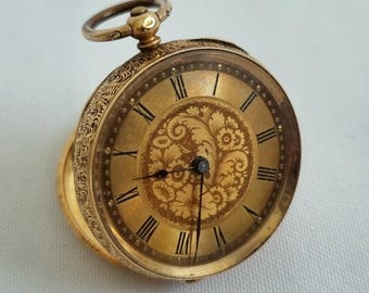 18ct gold collectable pocket watches A Pretty Little Antique 18ct Gold Ladies Pocket Watch by Dimier