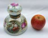 German porcelain inkwell, Prov Saxe ES, antique ladies inkwell from the Erdmann Schlegelmilch Porcelain Factory, Germany
