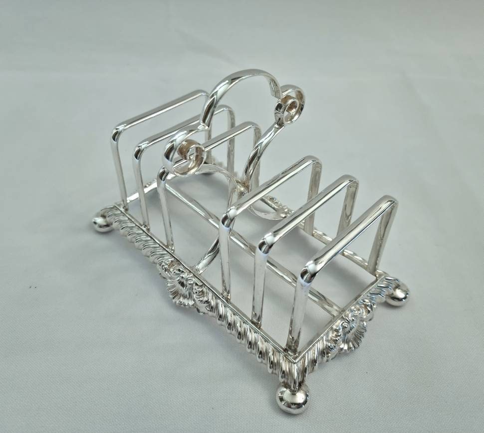 Antique English P&O Steamship Silver Plated Toast Rack 