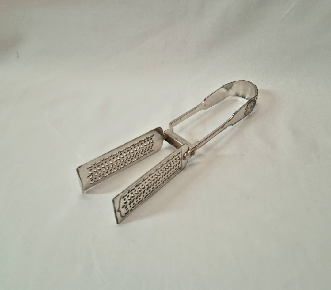 Silver Plated Asparagus Tongs a Victorian Pair of Silver Plated Style Asparagus Tongs