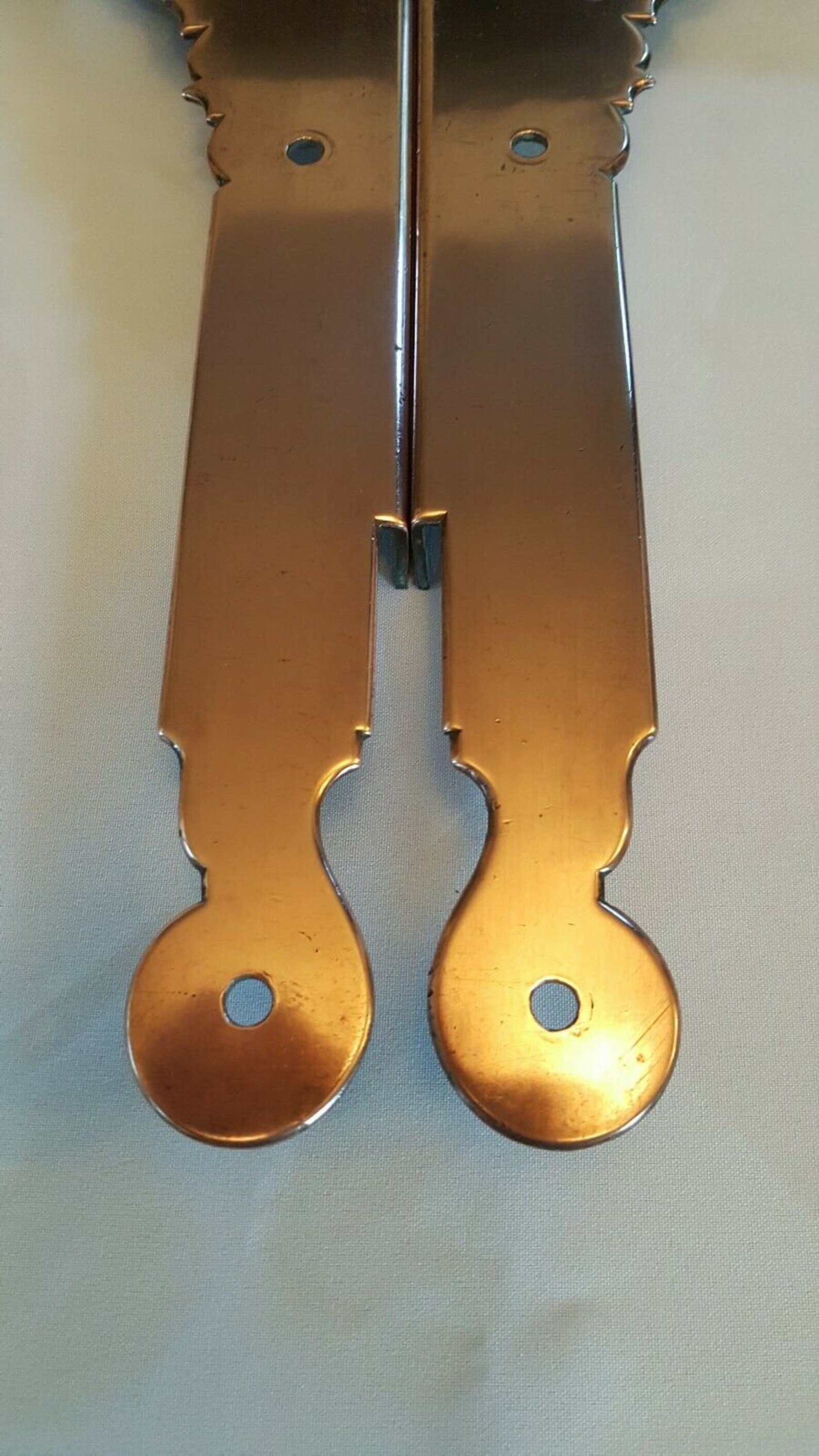 Victorian Copper Door Lock Plates Pair. Antique Gothic Door Etsy