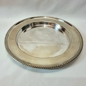 Antique silver plated salver - an early 20th Century silver plated tray / salver by Martin Hall & Co - functional but requires replating.