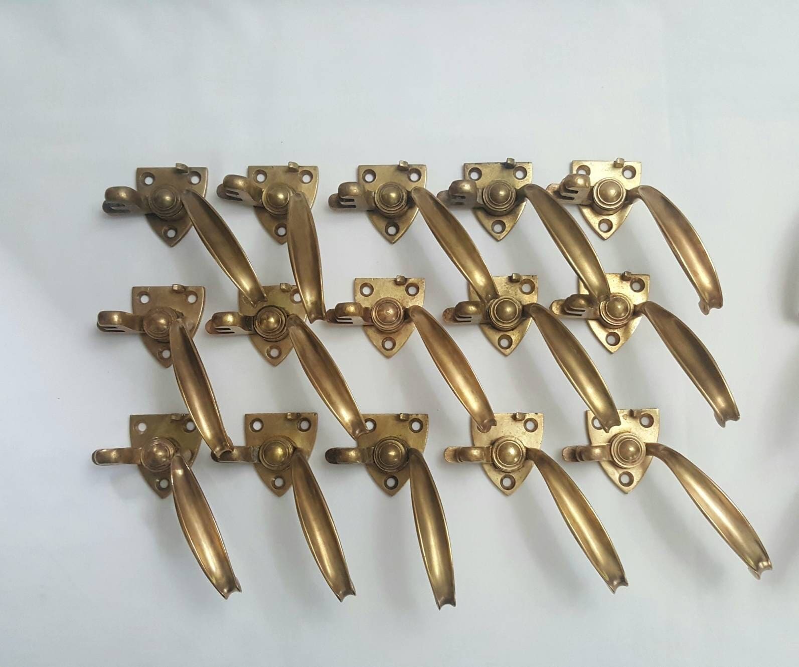 Antique Brass Window Furniture a Rare High Quality Set of 24 Etsy