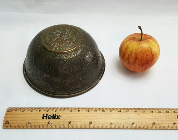 Antique Brass Bowl - a Single 19th Century Middle Eastern Antique Brass Bowl - a Single 19th Century Middle Eastern