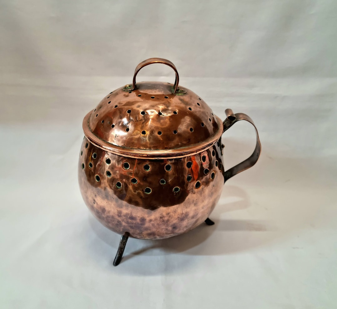 Pierced Copper Pot - a Charming and Unusual 19th Century Antique ...