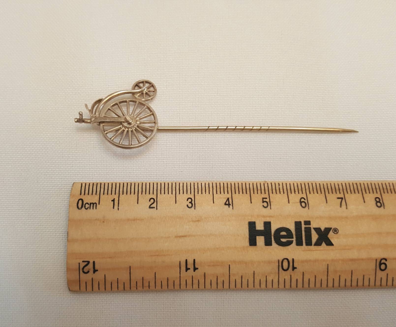 Silver Stick Pin an Unusual Vintage Novelty Pin Featuring a Etsy UK