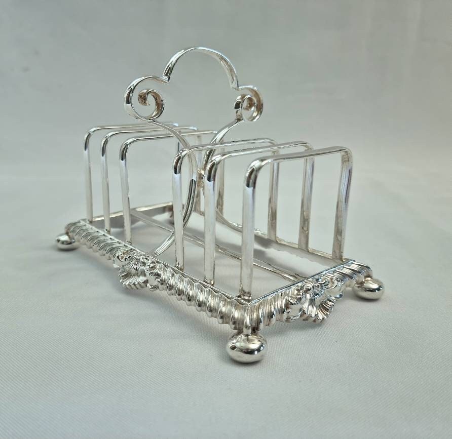 Superb English Toast Rack Gothic 1930s Silver Plated Toast Holder Lett –  Antiques And Teacups