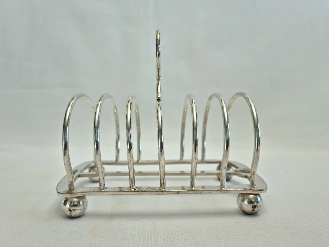 Antique English P&O Steamship Silver Plated Toast Rack 